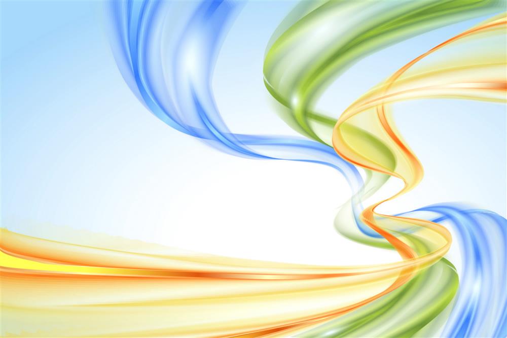 yellow, green, and blue wave digital illustration, abstraction, HD wallpaper