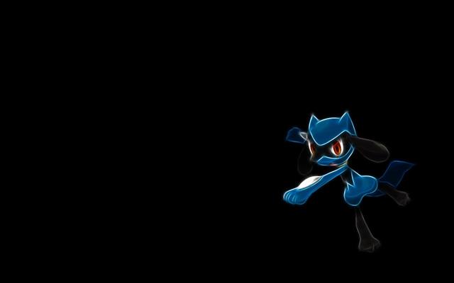 Lucario, Anime, Black Background, HD wallpaper