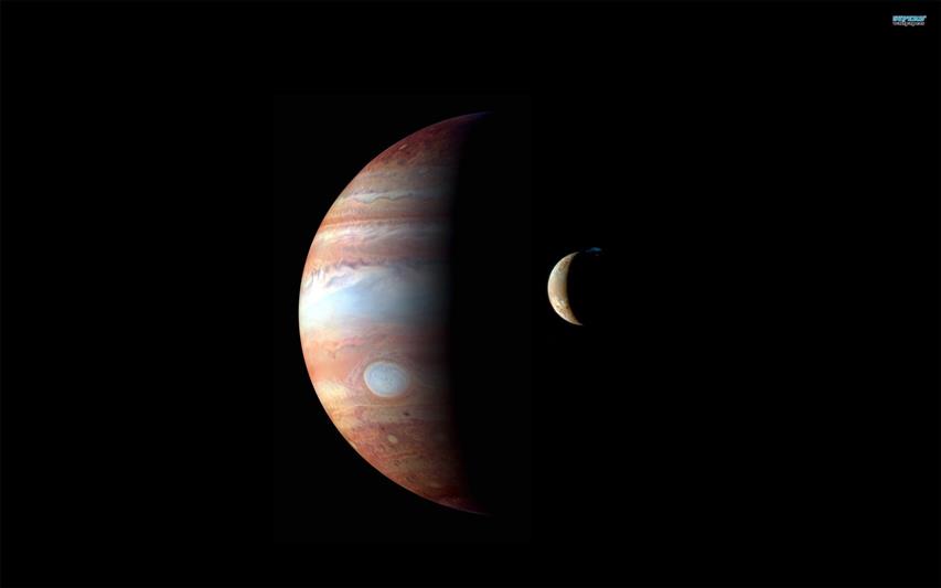 Planet Jupiter, space, space art, Solar System, digital art, black background, HD wallpaper