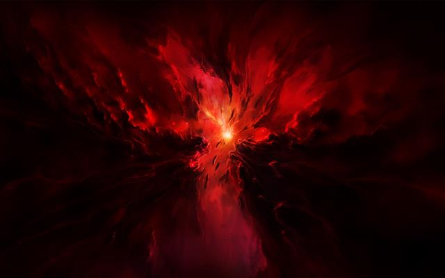 space, artwork, science fiction, universe, red, abstract, space clouds, HD wallpaper