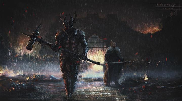 Game of Thrones digital wallpaper, Ned Stark, Robert Baratheon, HD wallpaper