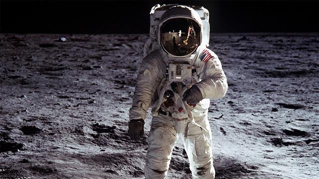 Neil Armstrong, Moon, space, astronaut, Apollo, unrecognizable person, HD wallpaper