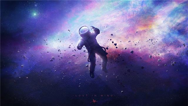 Space, Nebula, Astronaut, Fragments, Color, Concept Art, Characters, HD wallpaper