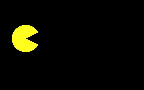 Simple, Pacman, Black Background, pacman game, HD wallpaper