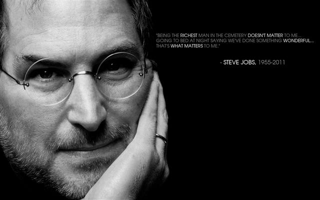 Steve Jobs, quote, inspirational, motivational, monochrome, portrait, HD wallpaper