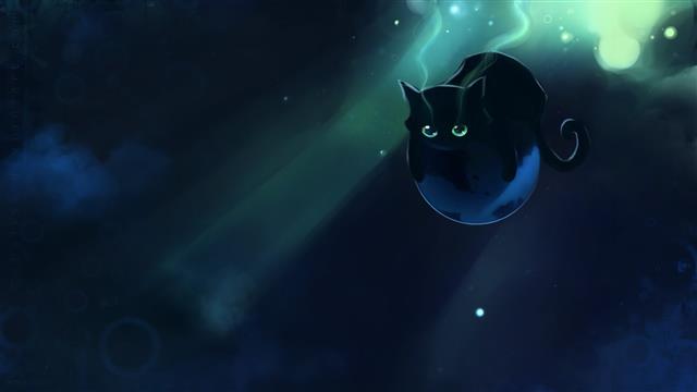 fantasy art, Apofiss, cat, bubbles, animals, HD wallpaper