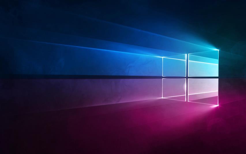 windows 10 microsoft gradient blue purple, abstract, futuristic, HD wallpaper