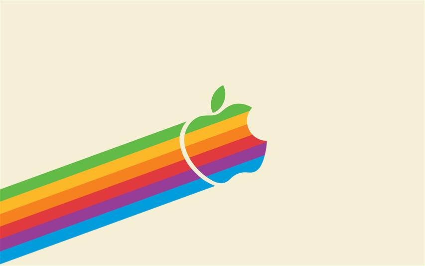 Rainbow Apple Logo, brand and logo, HD wallpaper