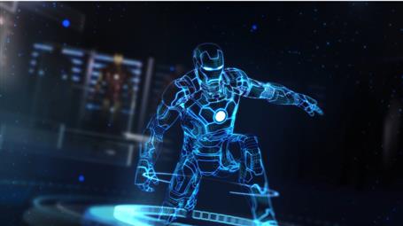 Iron Man, futuristic, technology, science, blue, men, cyborg, HD wallpaper