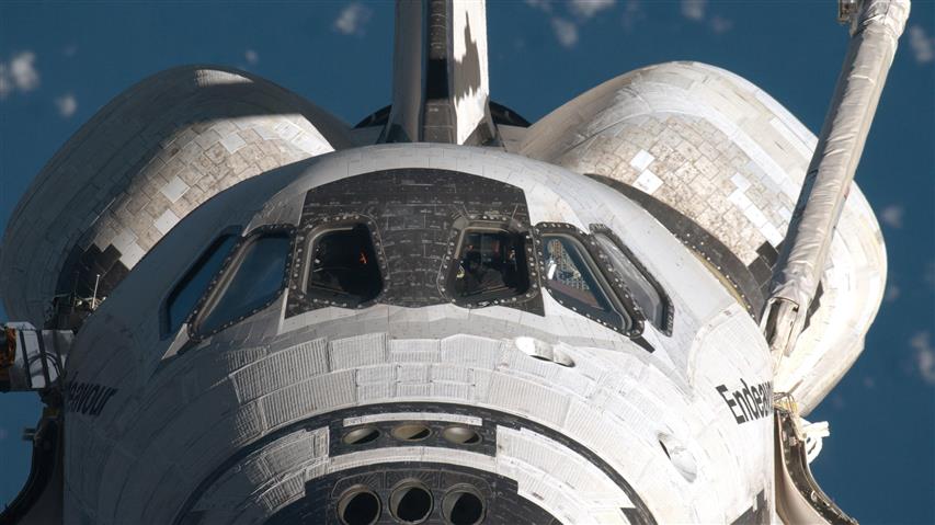 white space shuttle, Endeavour, vehicle, architecture, technology, HD wallpaper