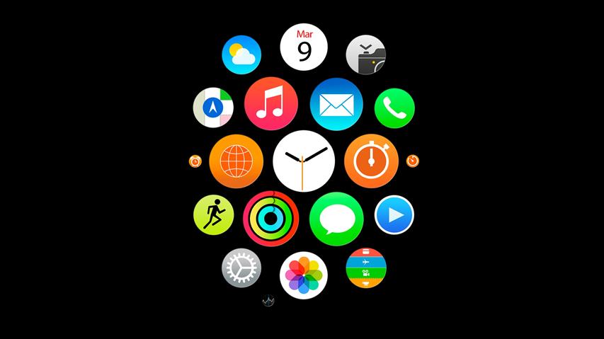 Apple watch interface, Apple Inc., technology, simple, application, HD wallpaper