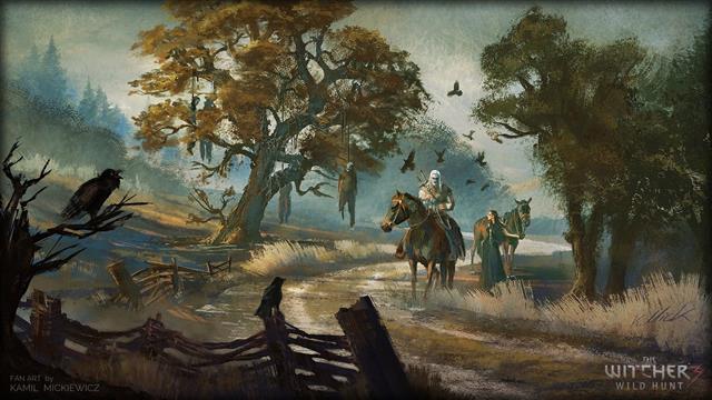 The Witcher Wild Hunt, artwork, The Witcher 3: Wild Hunt, video games, HD wallpaper