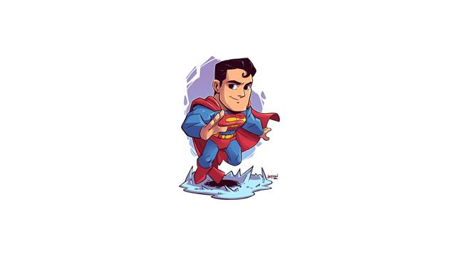 Superman, superhero, artwork, simple background, white background, HD wallpaper