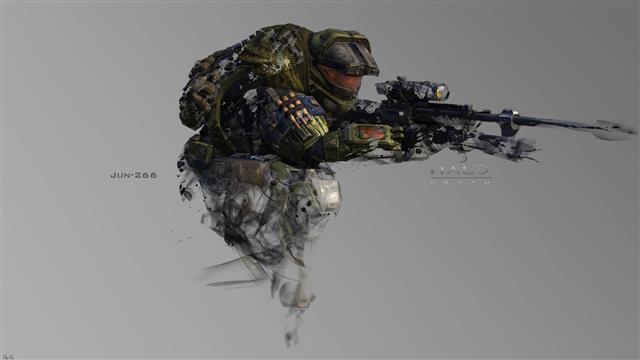 HALO Spartan soldier, video games, sniper rifle, Halo Reach, Spartans, HD wallpaper
