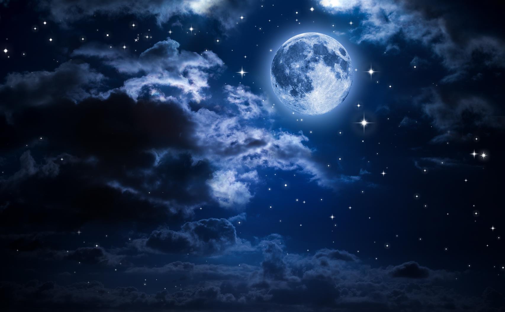 Beautiful Moon in the Sky, blue moon digital wallpaper, Space, HD wallpaper