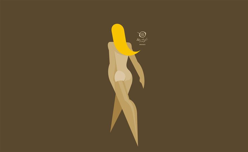Odlazella, yellow-haired woman illustration, Aero, Vector Art, HD wallpaper