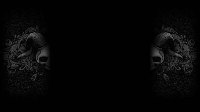 black background, simple, minimalism, digital art, skull, horns, HD wallpaper