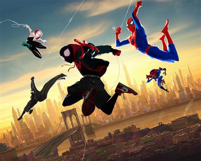 Movie, Spider-Man: Into The Spider-Verse, Miles Morales, Spider-Gwen, HD wallpaper