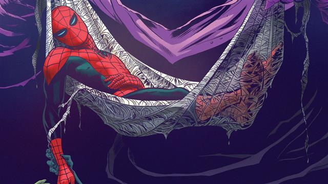 Spider-Man Marvel Hammock Purple HD, cartoon/comic, HD wallpaper