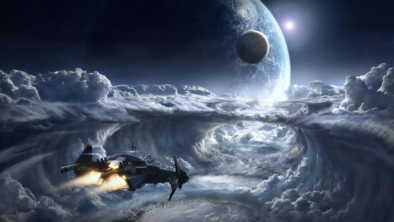 space, earth, fantasy, spaceship, spacecraft, space shuttle, HD wallpaper