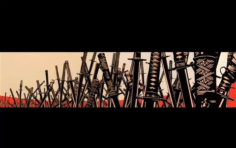 black and brown katanas illustration, Samurai Champloo, sword, HD wallpaper