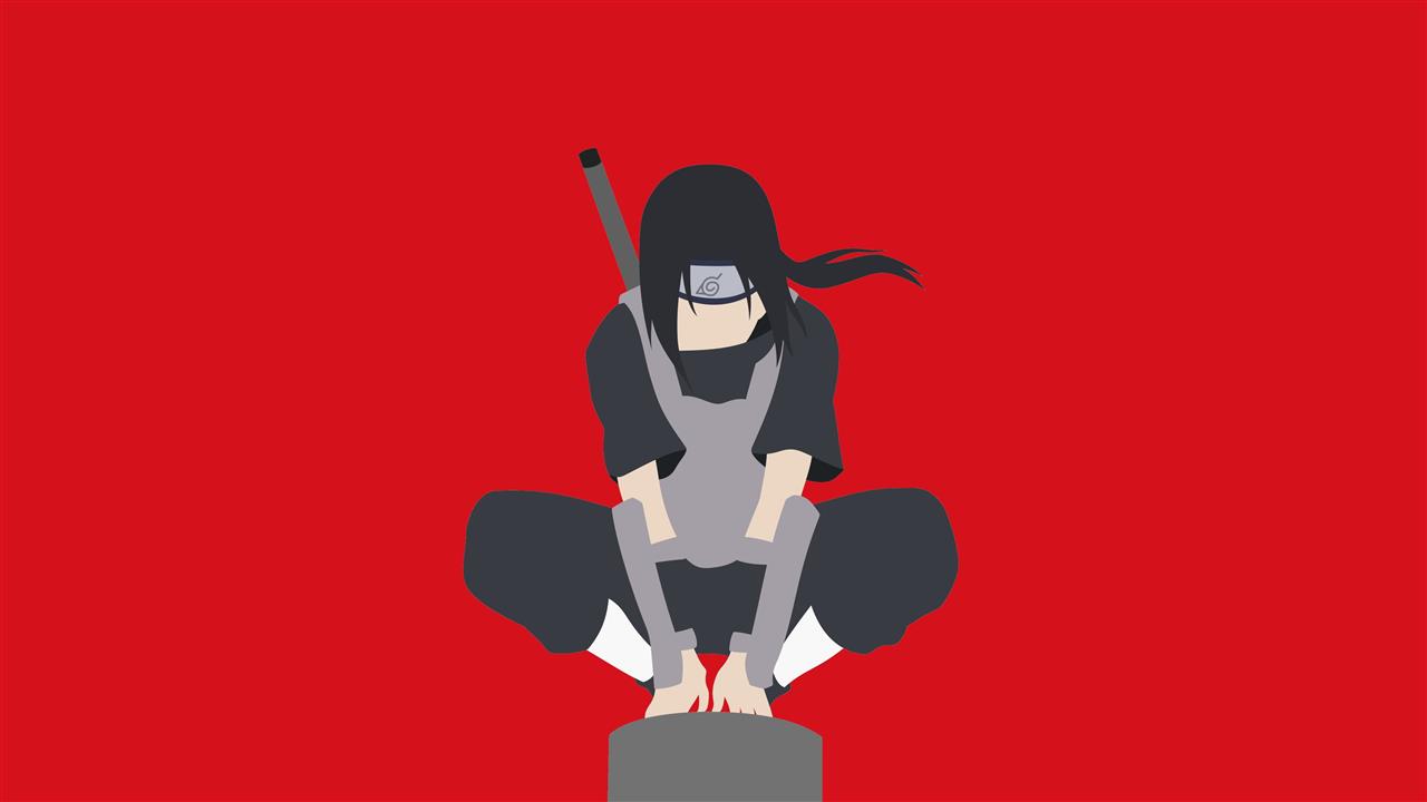 ninja illustration, anime, Naruto Shippuuden, minimalism, Uchiha Itachi, HD wallpaper