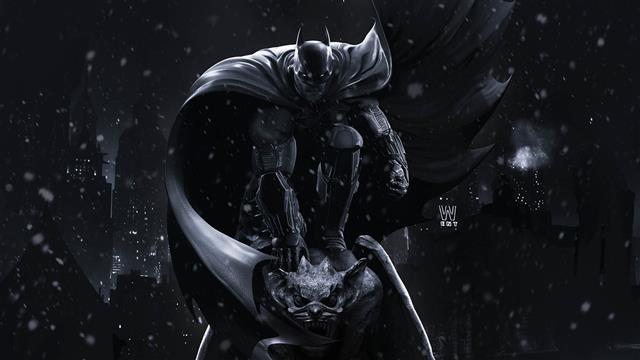 Batman digital wallpaper, untitled, The Dark Knight, artwork, HD wallpaper
