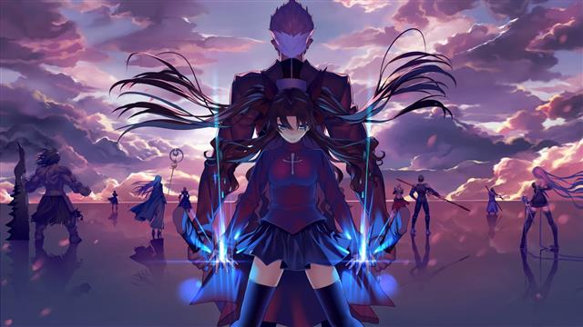 female character with black hair, Fate Series, Tohsaka Rin, Archer (Fate/Stay Night), HD wallpaper