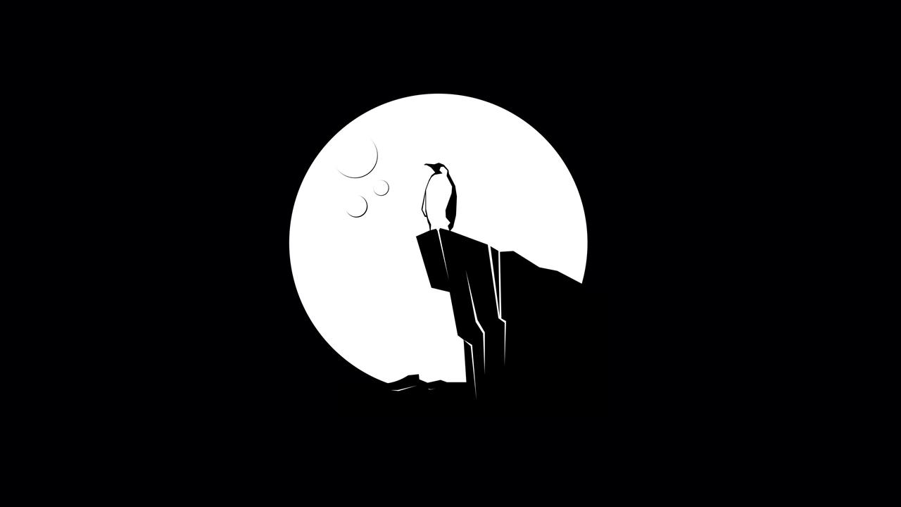 3840x2160 px cliff ice Linux minimalism Moon penguin Tux vector Anime Bleach HD Art, HD wallpaper