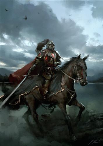 knight riding on horse poaster, Darek Zabrocki , artwork, fantasy art, HD wallpaper