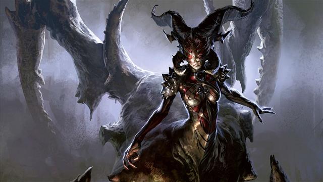 Fantasy, Drawing, Fantasy Art, Horns, Digital Art, Magic: The Gathering, HD wallpaper