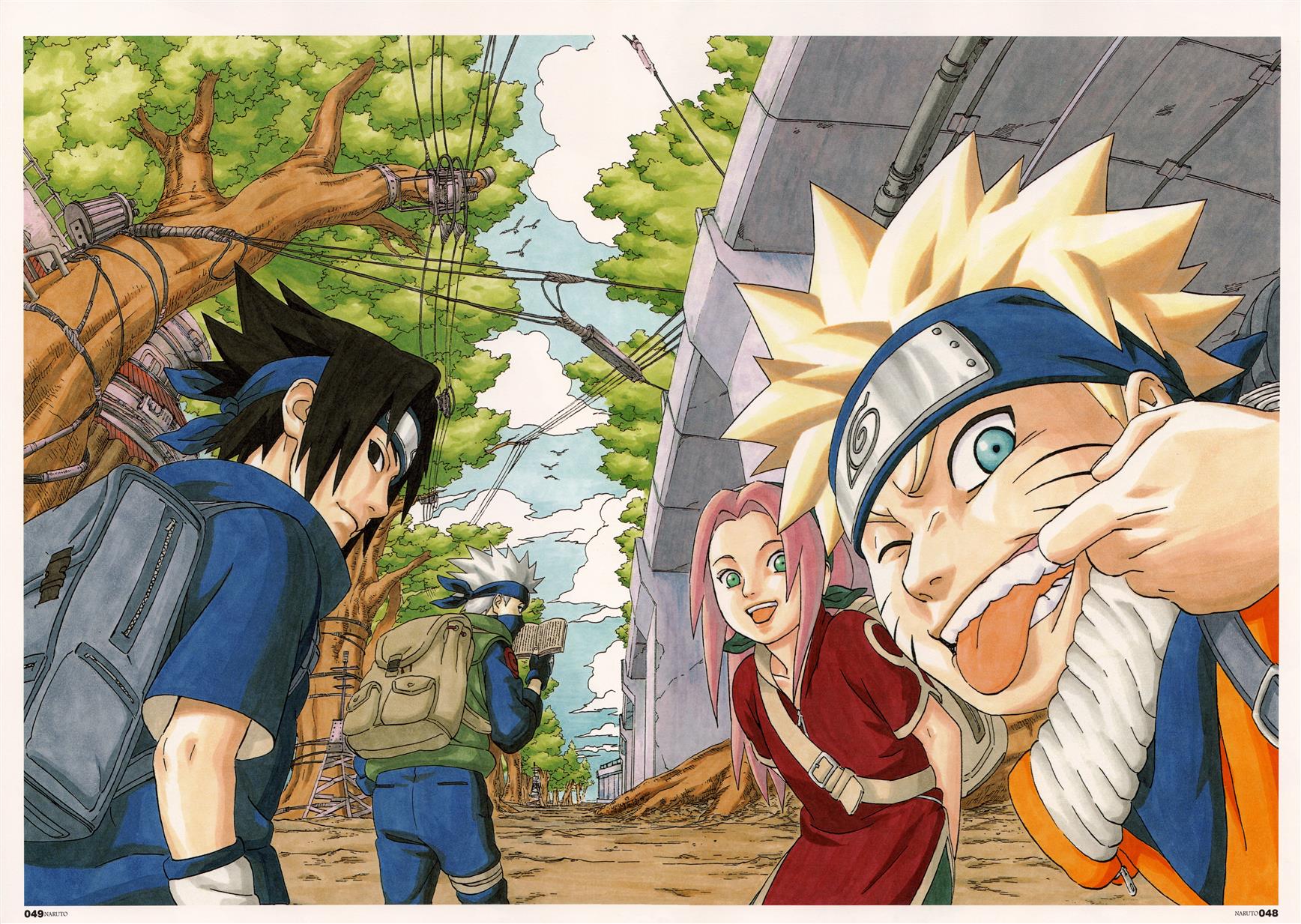 Naruto Team 7 digital wallpaper, Naruto Shippuuden, Masashi Kishimoto, HD wallpaper