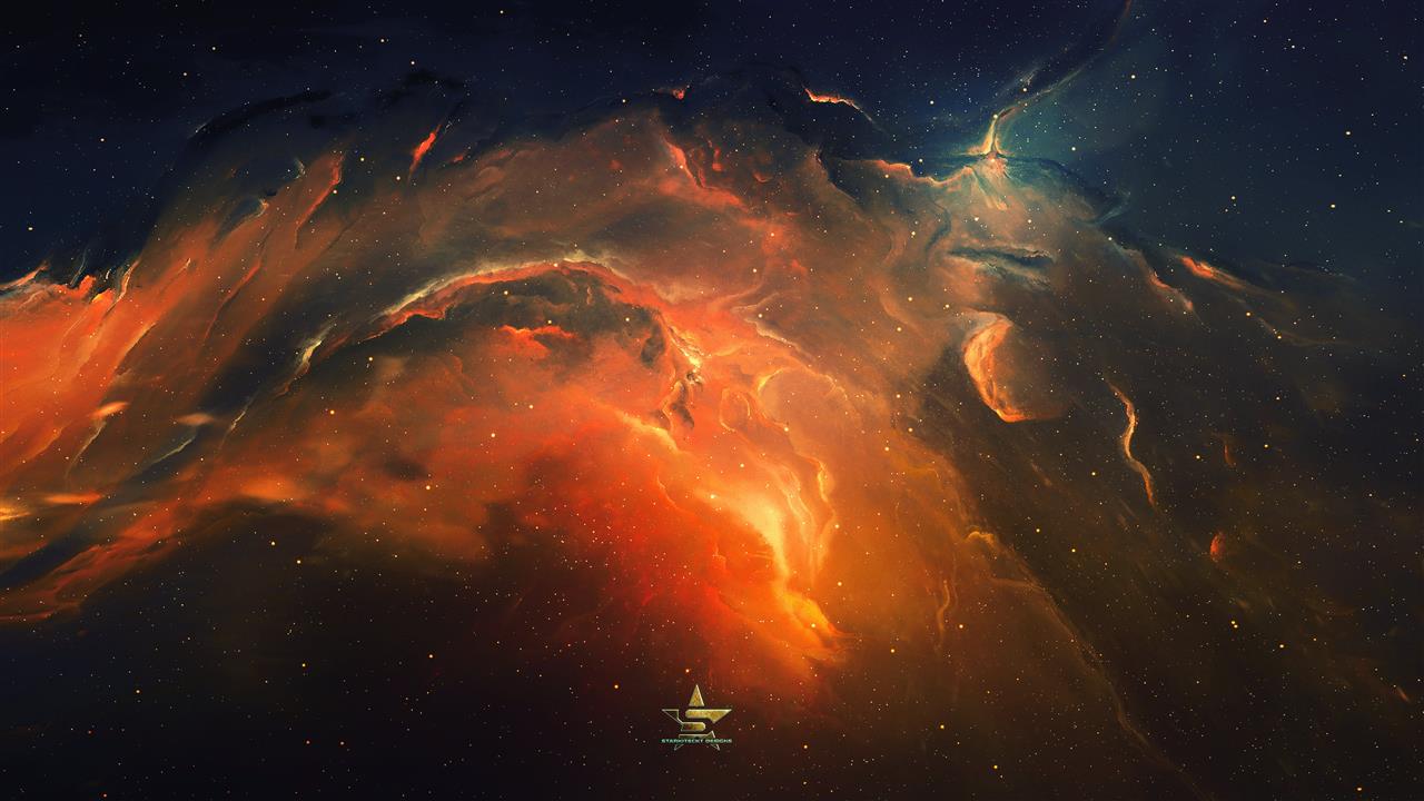 orange and black galaxy wallpaper, space, stars, universe, spacescapes, HD wallpaper