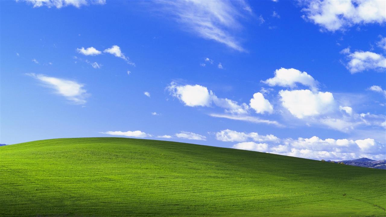 landscape photography of green field under blue sky, Windows XP, HD wallpaper