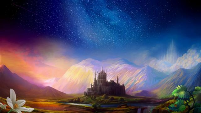 castle surrounded with mountains digital wallpaper, Odin Sphere, HD wallpaper