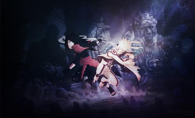 Naruto illustration, Naruto Shippuuden, Uzumaki Naruto, Uchiha Madara, HD wallpaper