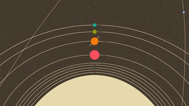 solar system rotation, simple, minimalism, planet, artwork, vector, HD wallpaper