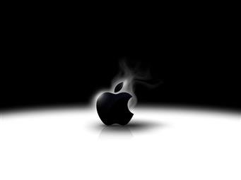 Apple logo, Apple Inc., monochrome, minimalism, indoors, heat - temperature, HD wallpaper