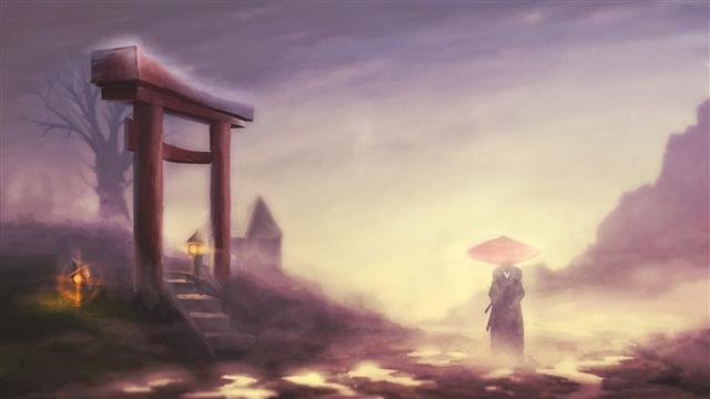couple anime character holding umbrella digital wallpaper, Samurai Champloo, HD wallpaper