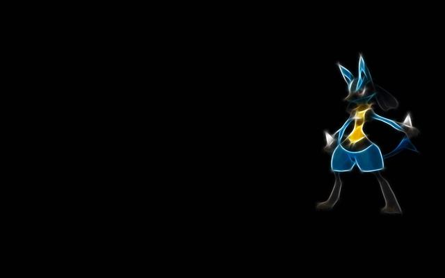 Lucario, Abstract, Anime, Black Background, HD wallpaper