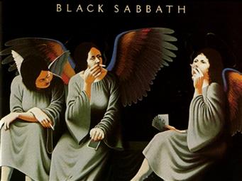 Black Sabbath illustration, cover art, smoking, music, group of people, HD wallpaper