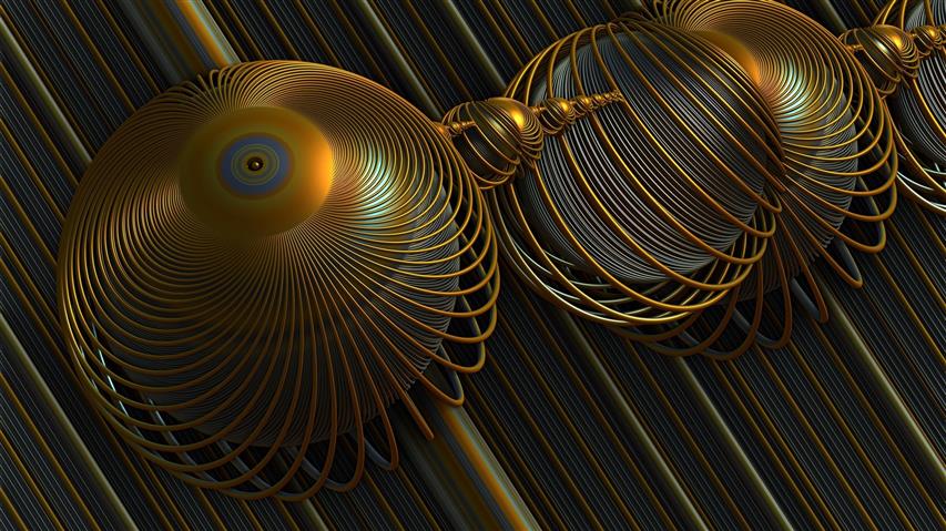 abstract, CGI, digital art, sphere, lines, render, pattern, HD wallpaper