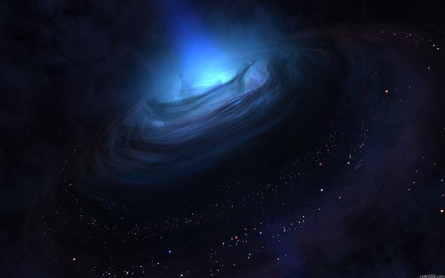 blue whirlpool illustration, galactic explosion illustration, HD wallpaper