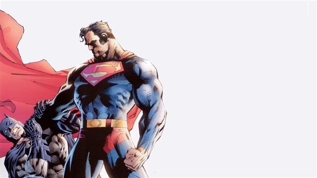 Superman and Batman illustration, DC Comics, superhero, copy space, HD wallpaper