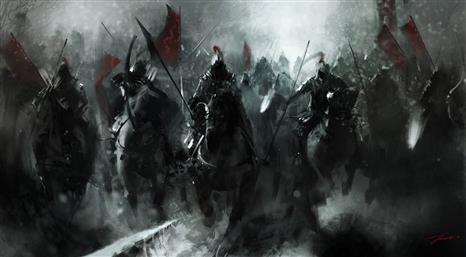 knights on horses digital wallpaper, artwork, warrior, medieval, HD wallpaper