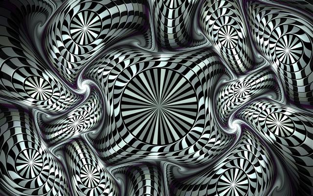 black and white optical illusion digital wallpaper, Artistic, HD wallpaper