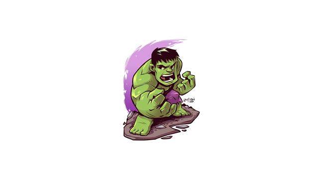 Hulk, artwork, simple background, white background, Marvel Comics, HD wallpaper