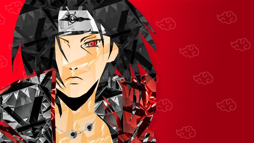 Uchiha Itachi, digital art, Naruto Shippuuden, manga, HD wallpaper