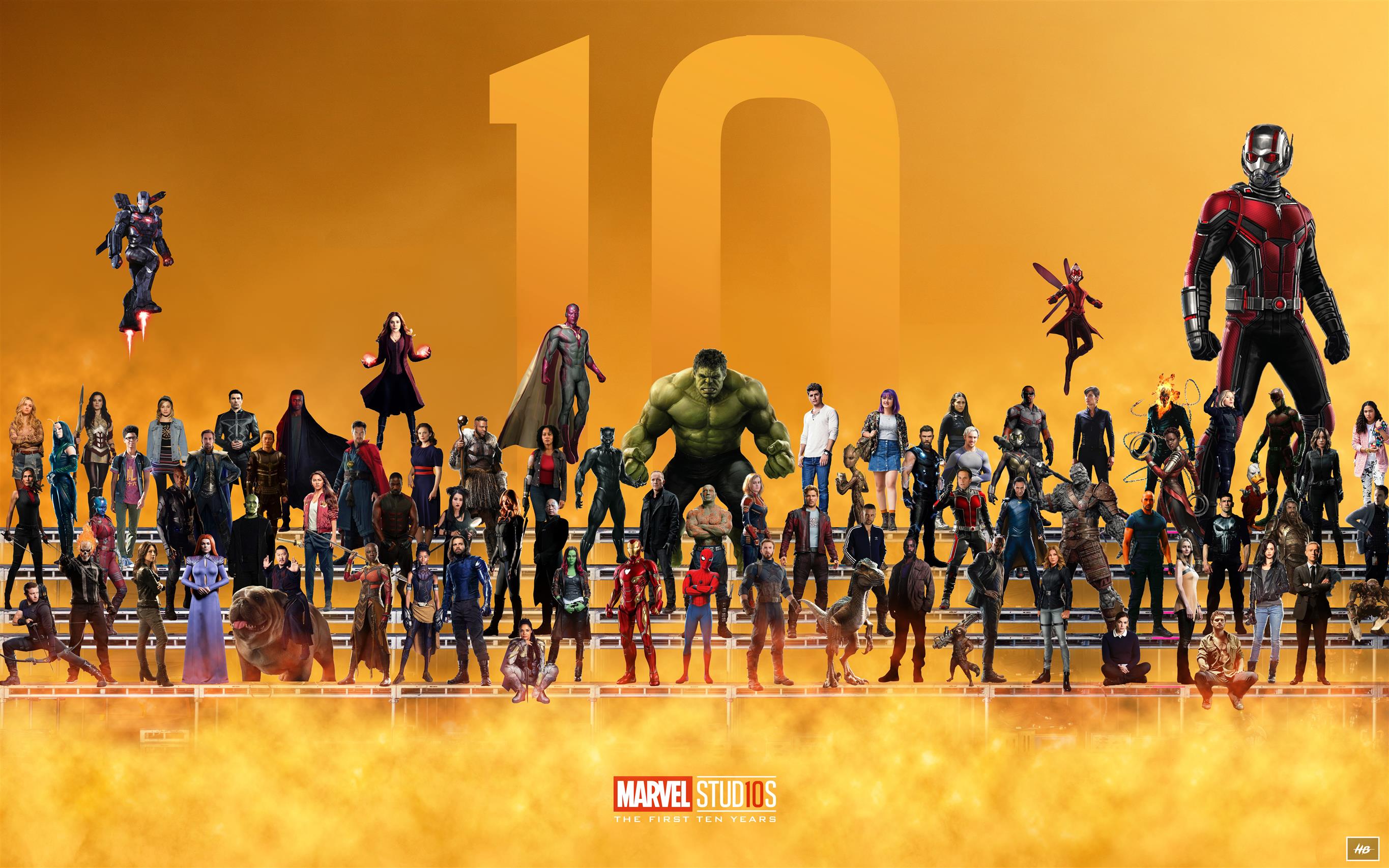 8K, 4K, Superheroes, 10th Anniversary, Marvel Cinematic Universe, HD wallpaper
