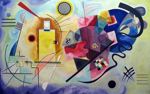 multicolored abstract painting, Wassily Kandinsky, classic art, HD wallpaper